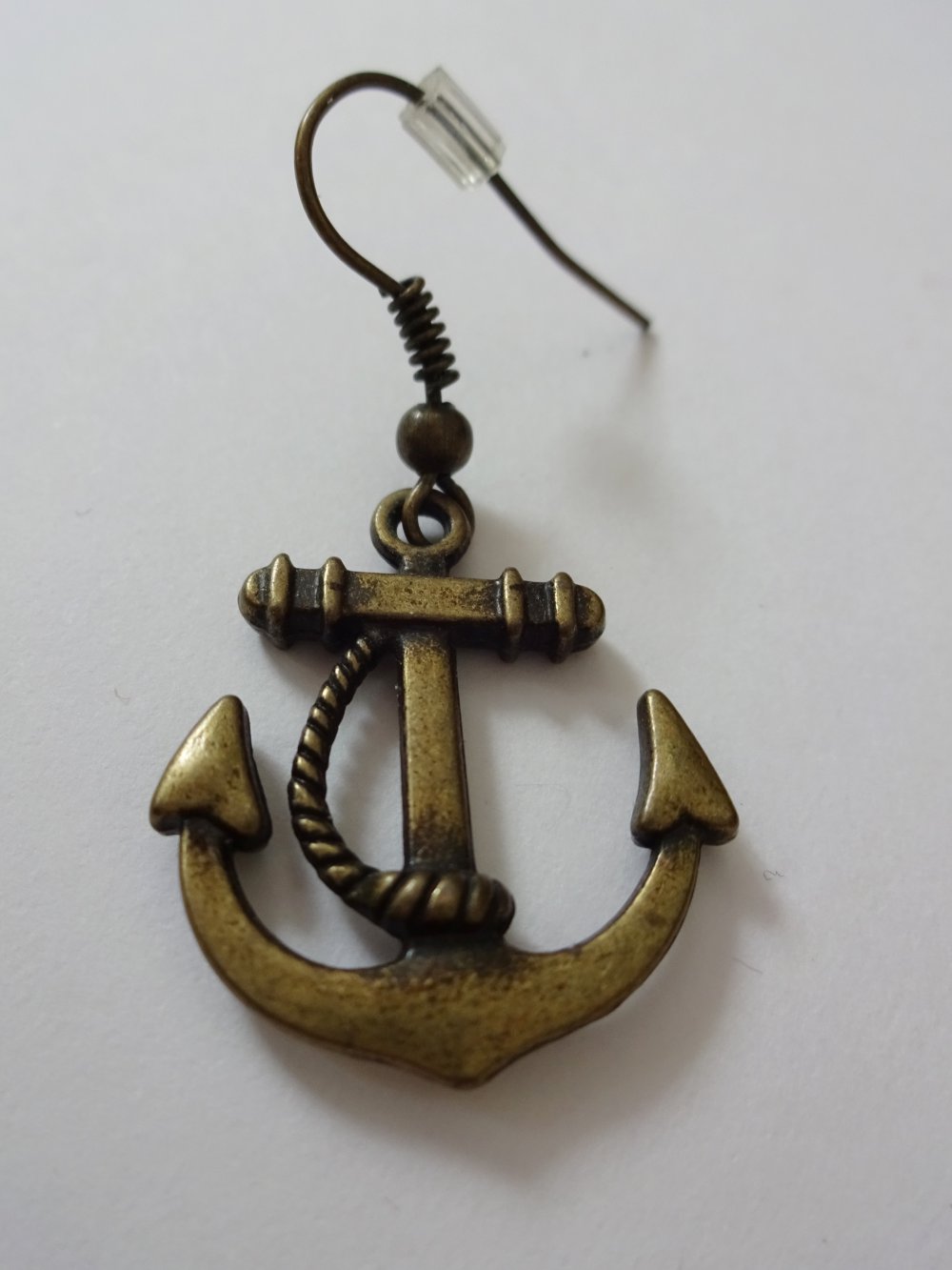 Anker Ohrringe Ohrhänger Altgold