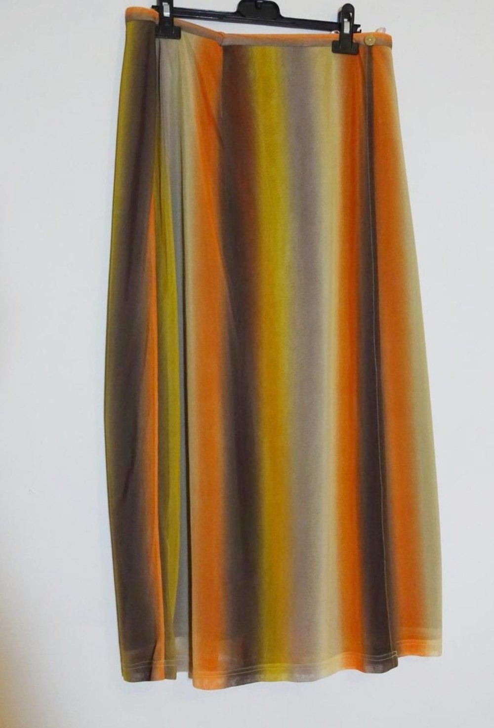 Langer bunter Vintage Rock 80er Chiffon Maxirock Gr. L