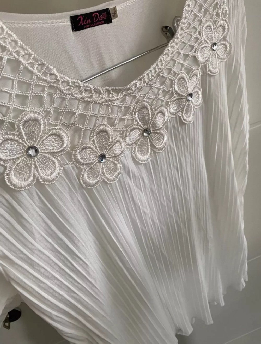 Plissee Look Oberteil Weihnachten festlich gr xxl/xxxl