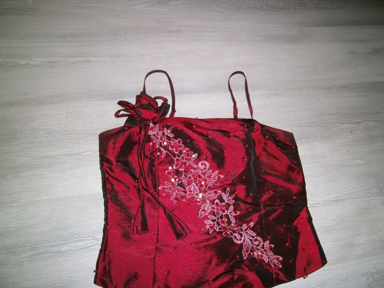 Abendkleid Ballkleid Abiball Hochzeit Gr.38-42 weinrot 2-teilig