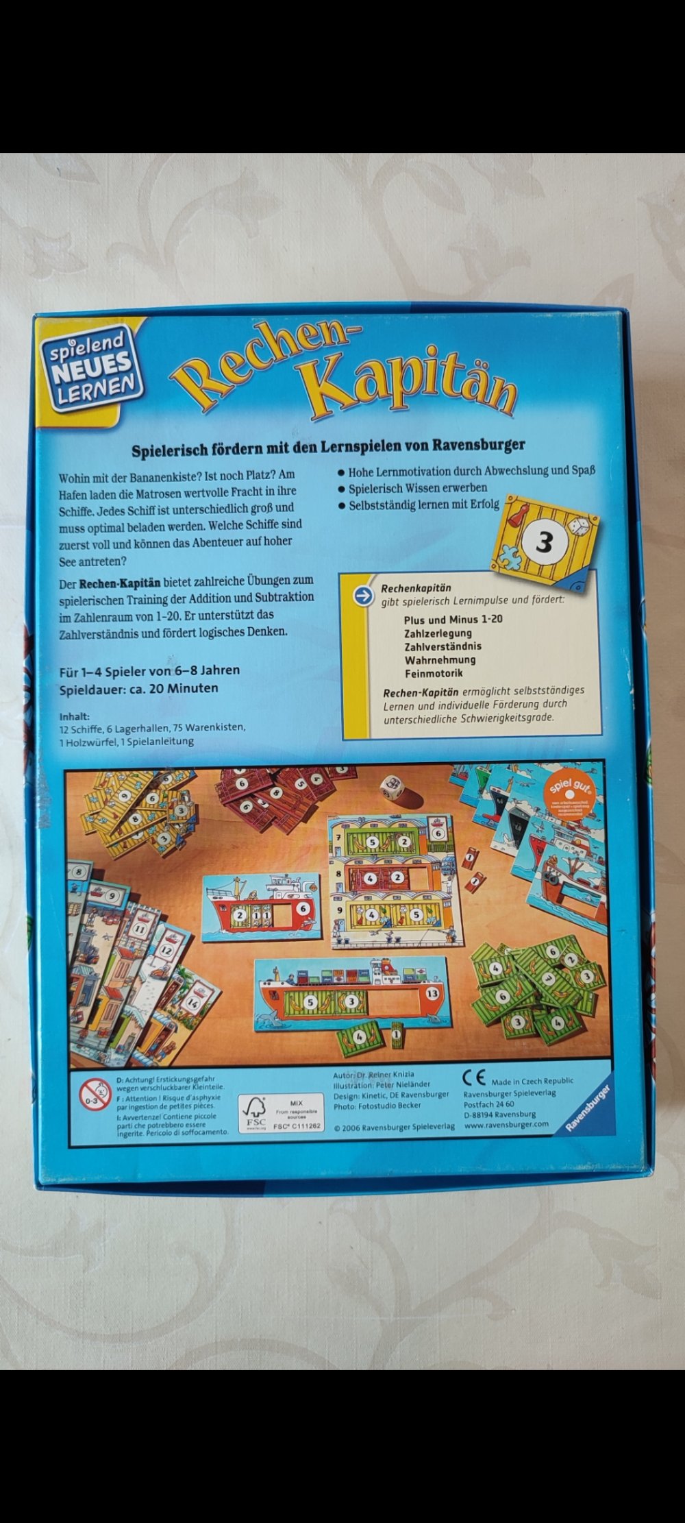 Spiel von Ravensburger: Rechenkapitän 