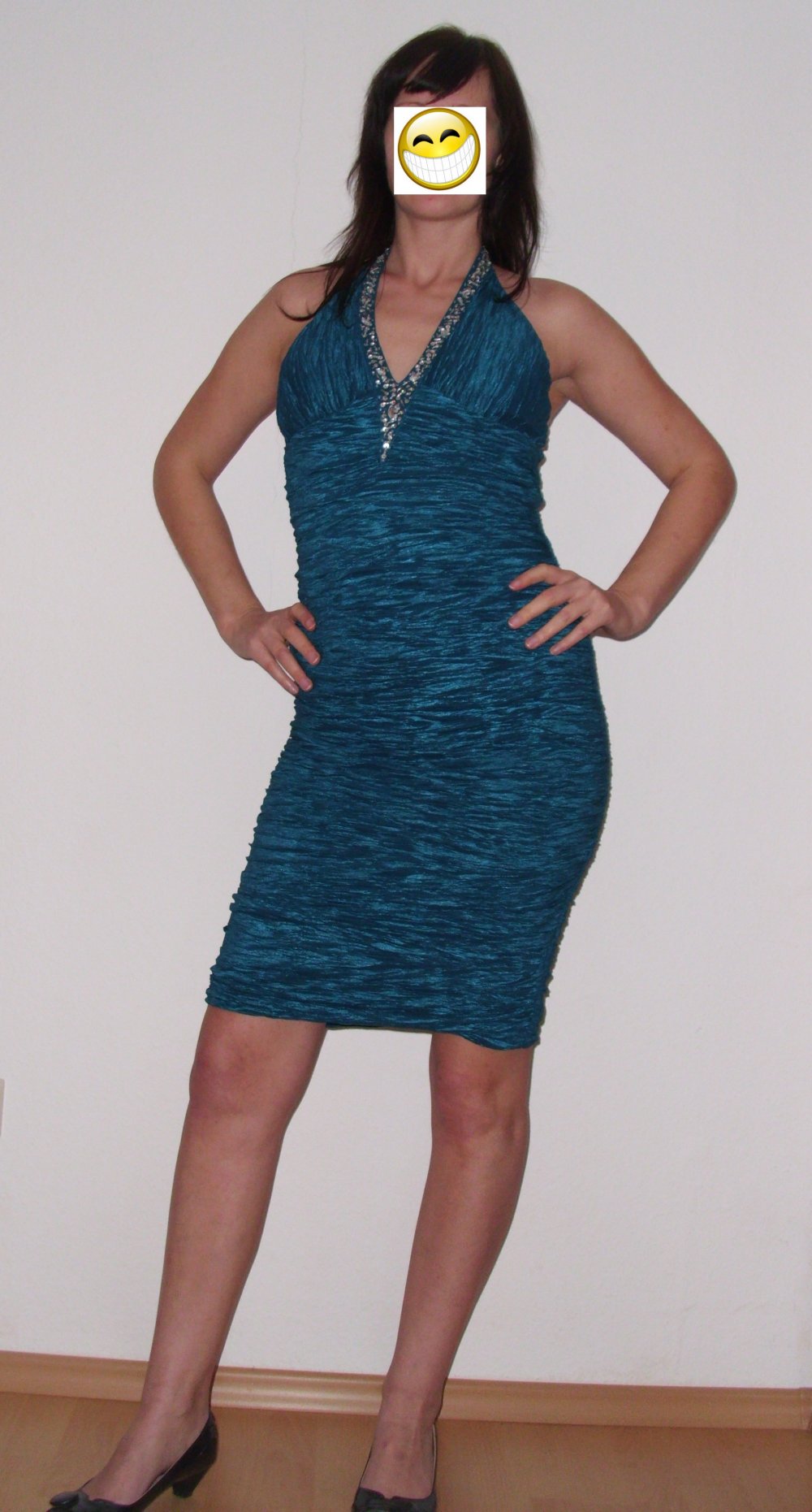 wie neu: Kleid Abendkleid Ballkleid Abschlusskleid Hochzeitskleid Abikleid Größe S sexy chic