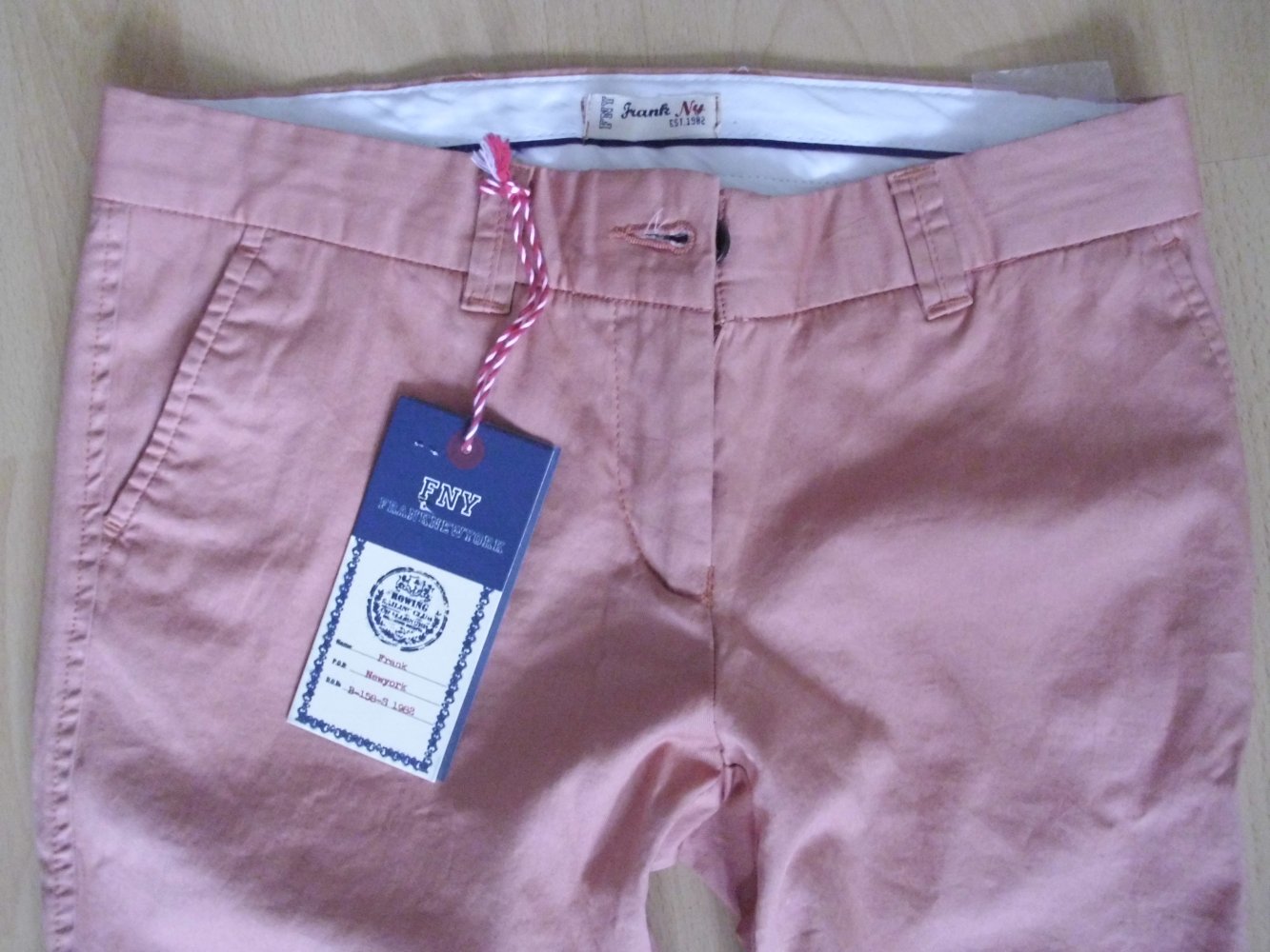 Neue Frank NY Ladies Chino Stoffhose Rosa coralle Gr. 34 / 36