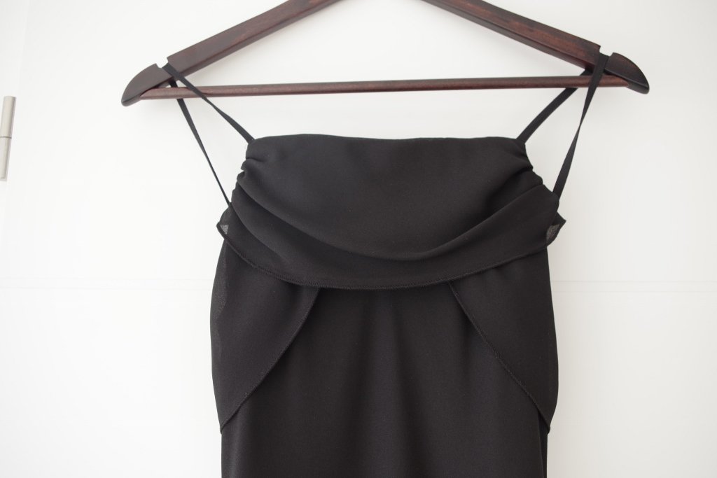 Schwarzes Abendkleid in 34, bodenlang