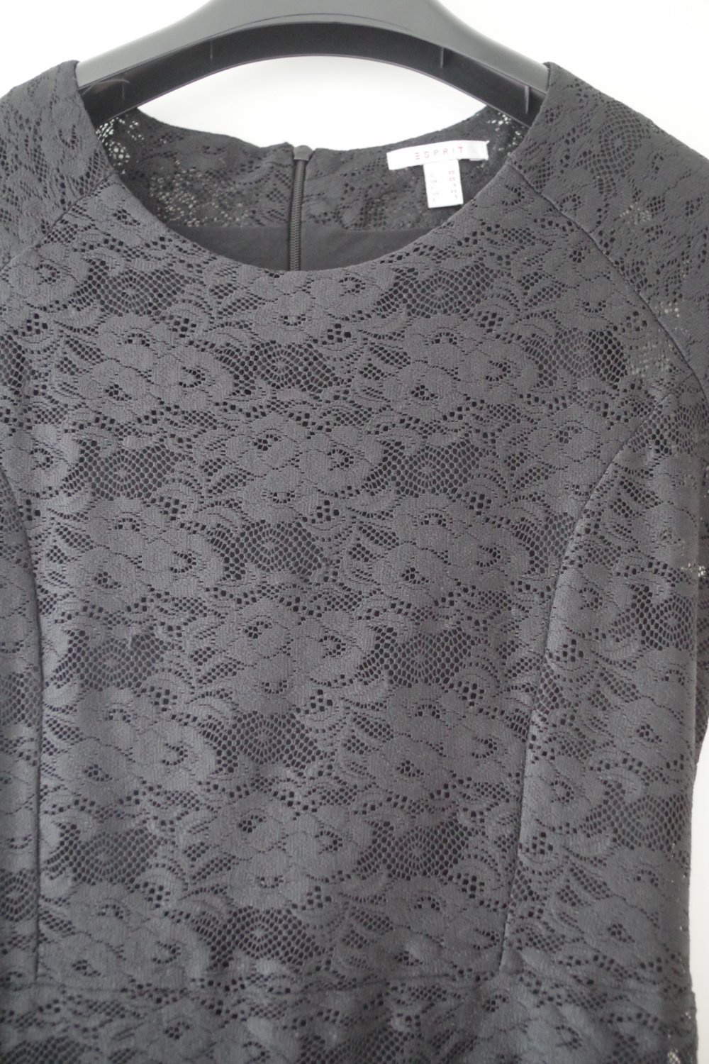 Schwarzes Esprit Spitzenkleid / Abendkleid / Cocktailkleid, XS