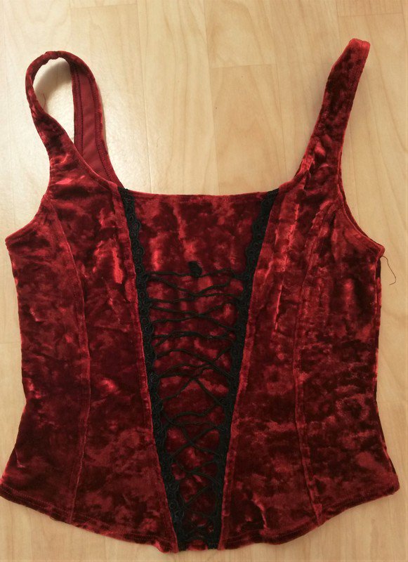rotes Samt Top