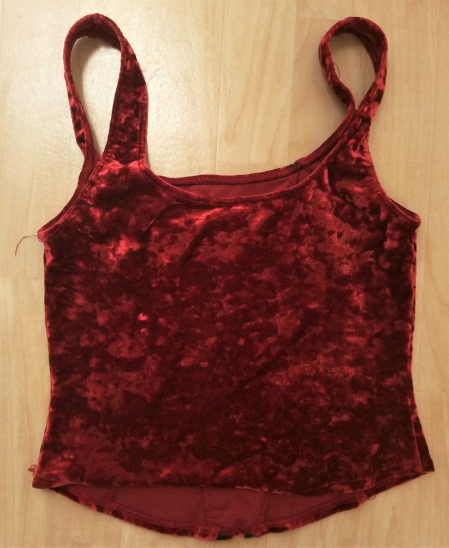rotes Samt Top