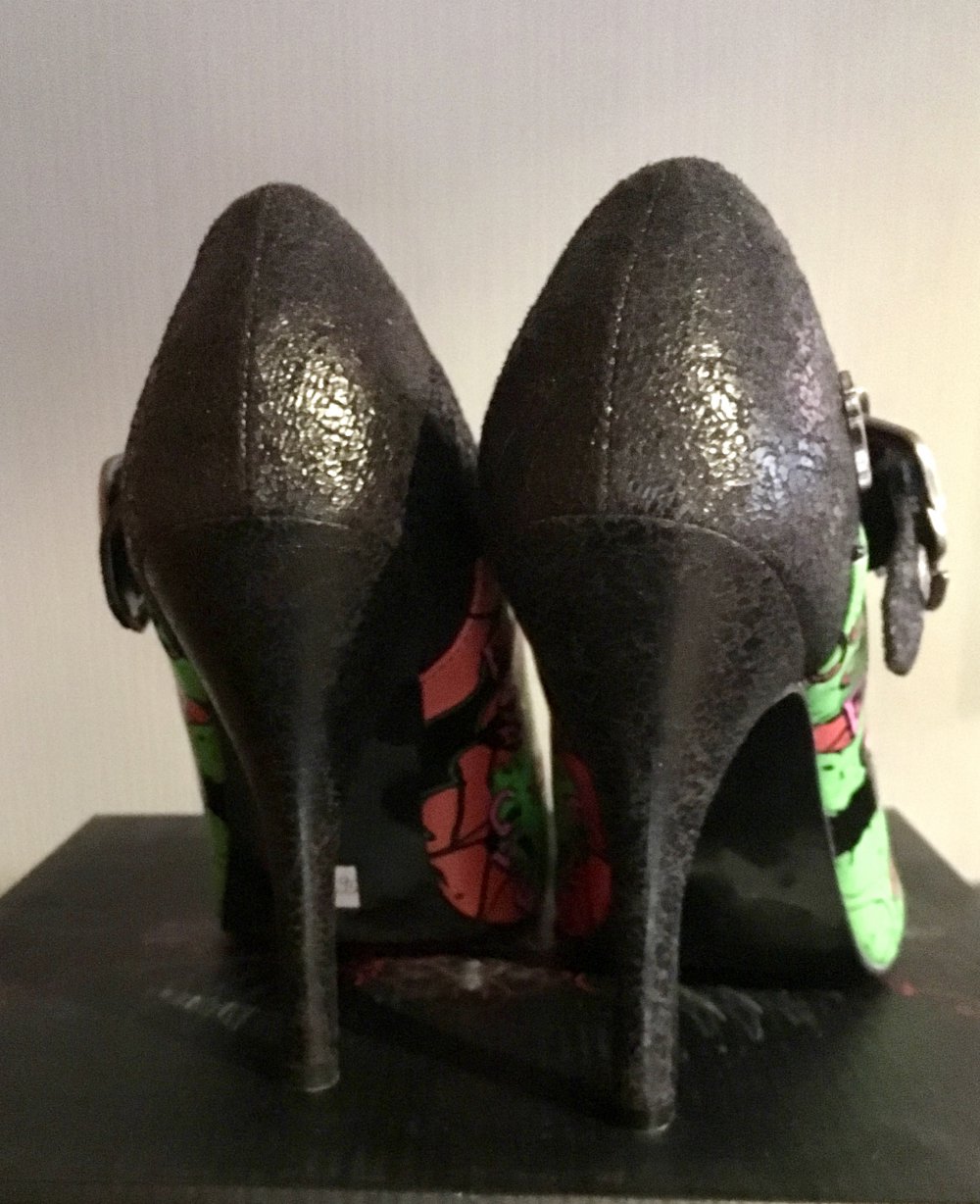 Demonia Peep Toe Pumps Größe 38 US 8 Gothic Punk 