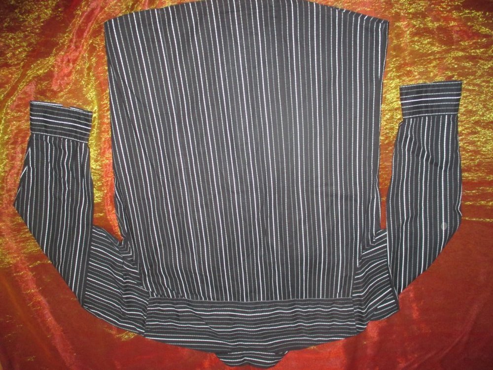 NEU DESIGNER Freizeit Business Langarm Streifen Hemd RB RAINBOW COLLECTION Grösse 41- 42, 43 L 52- 54 schwarz grau weiß