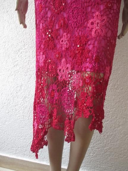 NEU * Edel * Glitzer * Pailletten * Blumen * Blüten * Flower * Stickerei * Häckel * Bodycon * asymmetrisch * Spaghetti- Träger * KLEID 