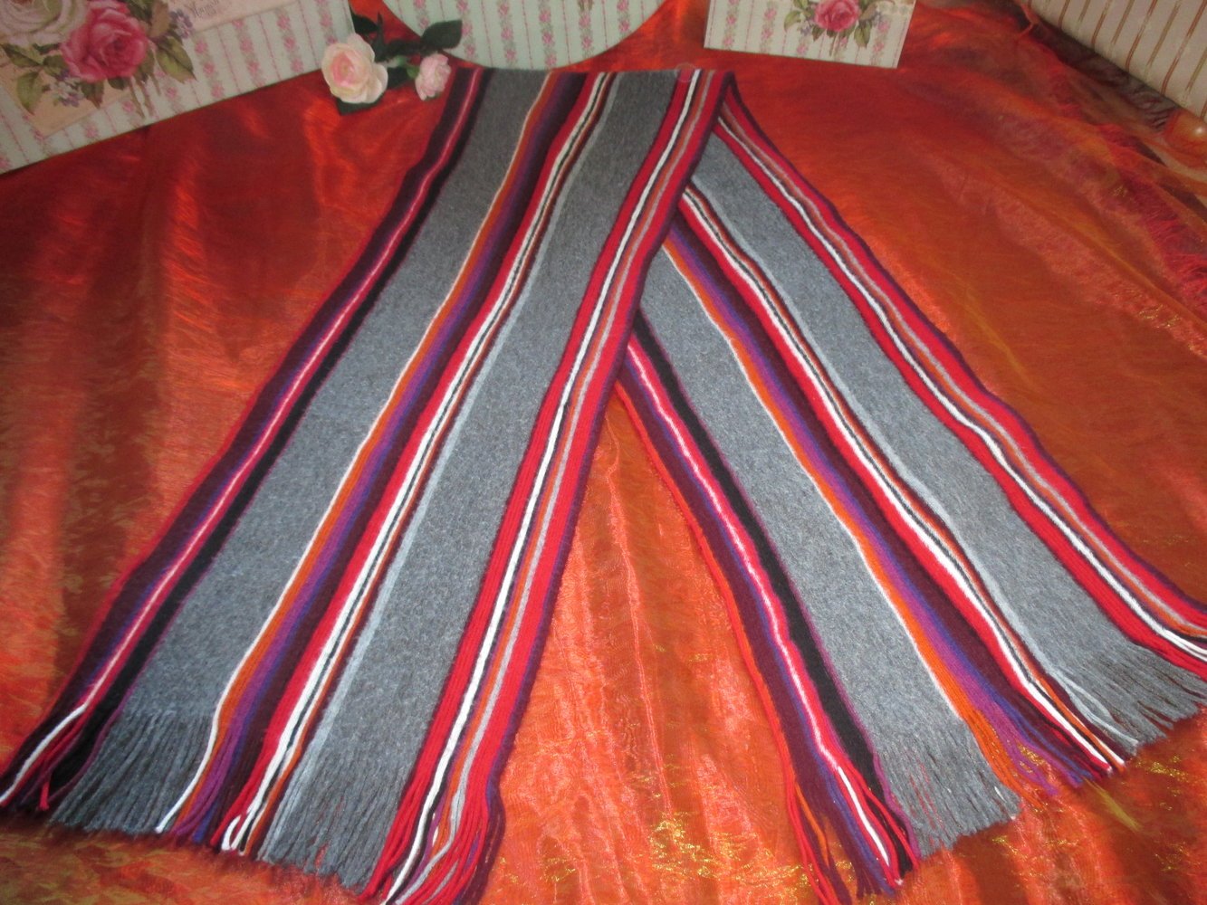 NEU * Flauschig * modern * Herren oder  Damen * Unisex * XXL * Long * Lang * Wolle * Streifen * Schal * Scarf 