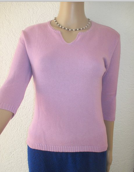 NEU * Edel * klassisch * V- Ausschnitt * Baumwolle * Feinstrick * Dreiviertel-Arm * Pullover 