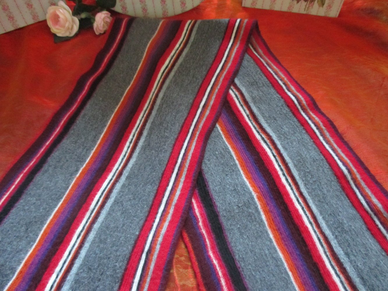 NEU * Flauschig * modern * Herren oder  Damen * Unisex * XXL * Long * Lang * Wolle * Streifen * Schal * Scarf 