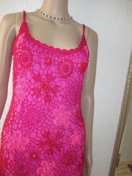 NEU * Edel * Glitzer * Pailletten * Blumen * Blüten * Flower * Stickerei * Häckel * Bodycon * asymmetrisch * Spaghetti- Träger * KLEID 