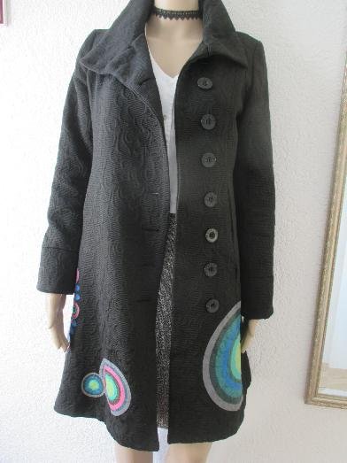 NEU * Blumen * Blüten * Flower- Power * Stickerei * Winter * Übergangs * Mantel 