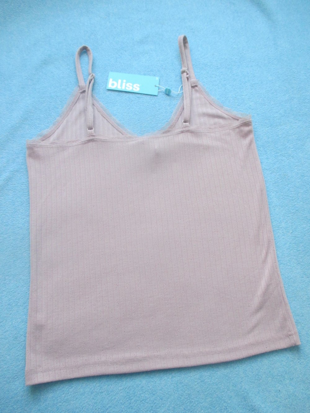 NEU mit Etikett * Edel * Schleifen- Lace- Spitzen * Romantik * Ajour * Spaghetti * Träger- Top * T- Shirt 