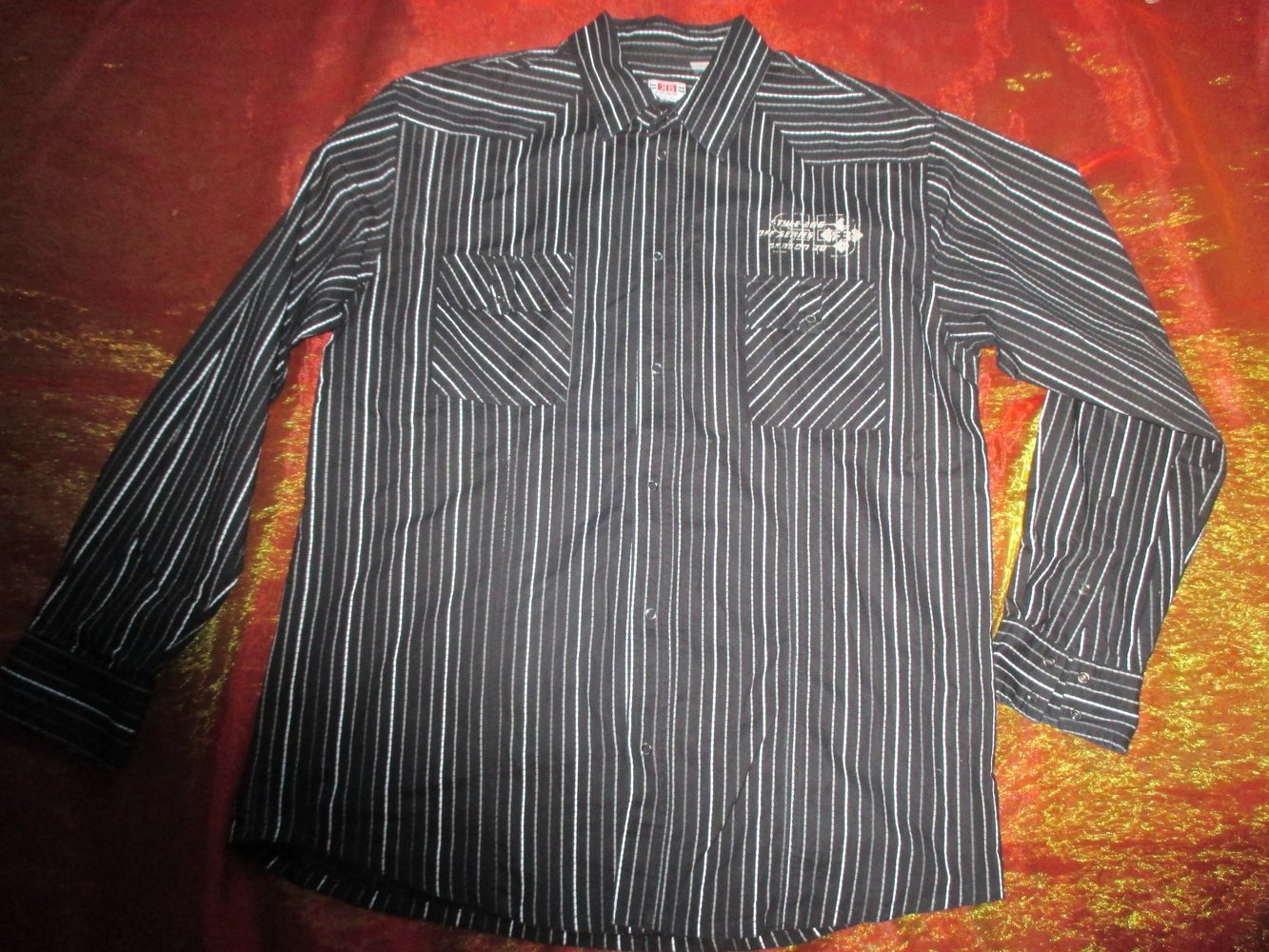 NEU DESIGNER Freizeit Business Langarm Streifen Hemd RB RAINBOW COLLECTION Grösse 41- 42, 43 L 52- 54 schwarz grau weiß