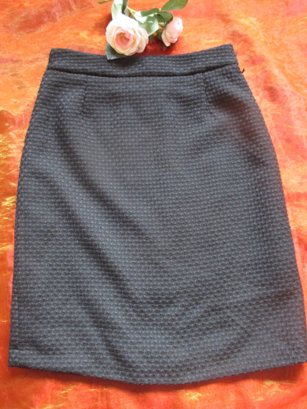 NEUw * DESIGNER * Wolle Struktur * High Waist * Shift * Sekretärinnen * Mini * Rock 