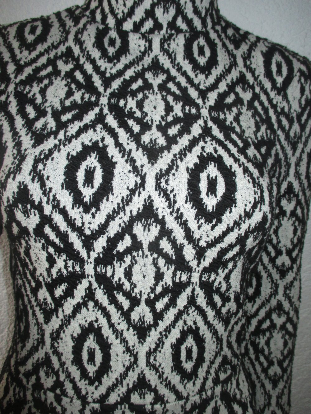 NEU Retro Grafik Boho Style Winter A-Linie Skater Strech Kleid 