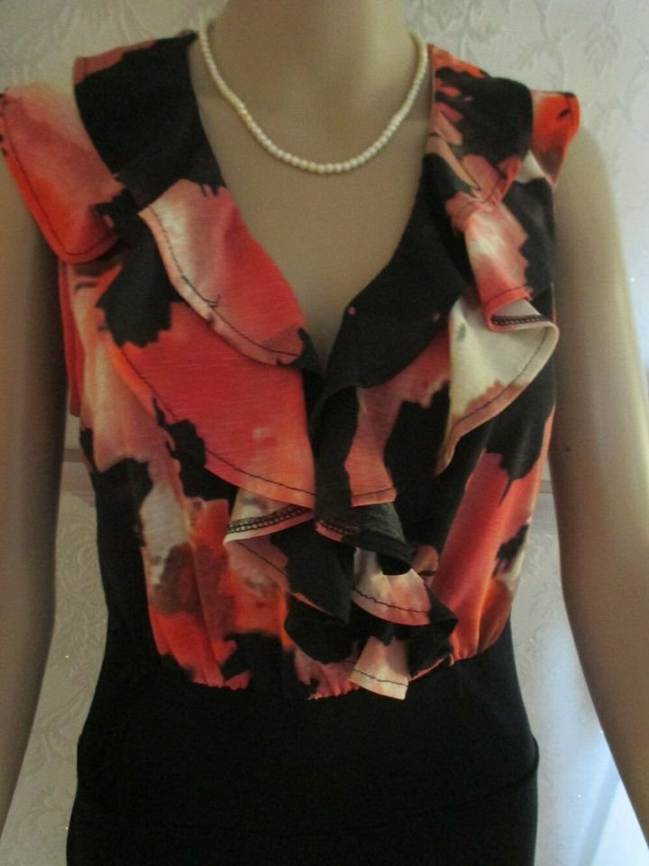 NEU * Sexy * Flamenco * Salsa * Abend * Ausgeh * Cocktail * Tanz * Etui * Strech * Volant * Mini Kleid 