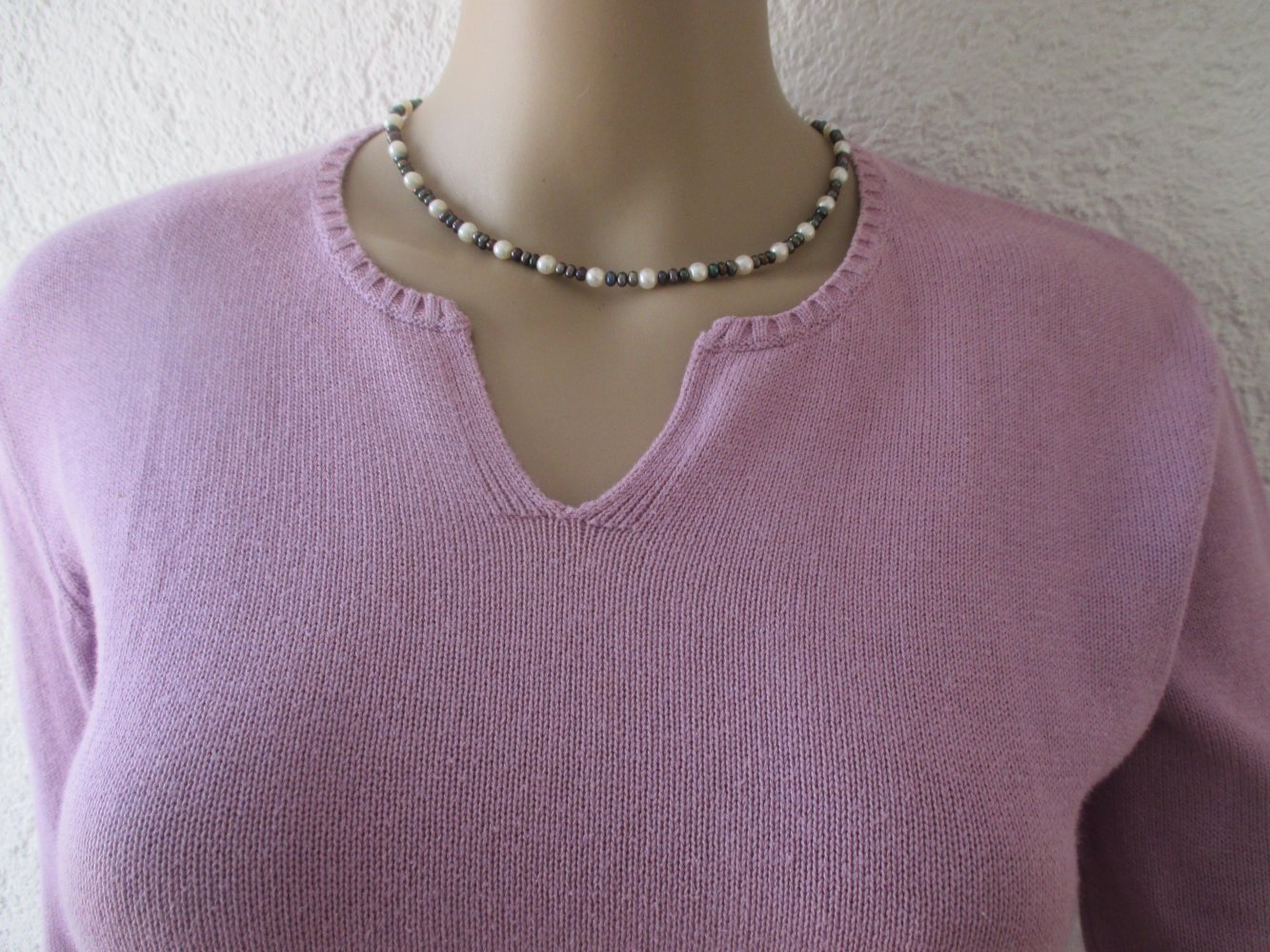 NEU * Edel * klassisch * V- Ausschnitt * Baumwolle * Feinstrick * Dreiviertel-Arm * Pullover 