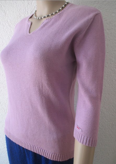 NEU * Edel * klassisch * V- Ausschnitt * Baumwolle * Feinstrick * Dreiviertel-Arm * Pullover 