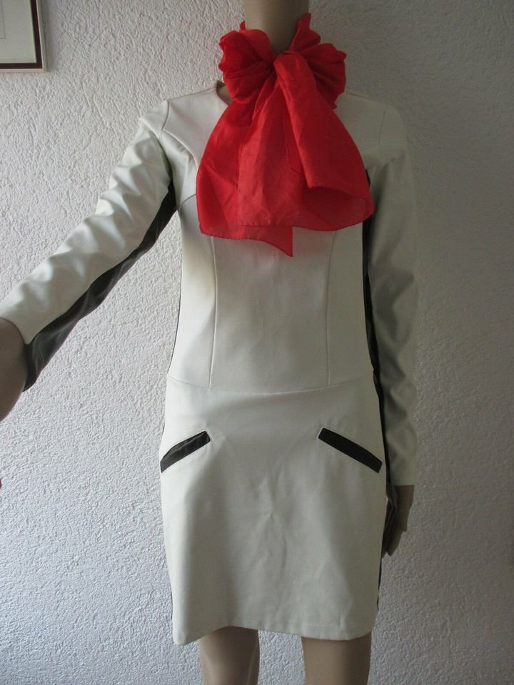  NEU * Siexties * 60er Jahre * Retro- Style * Leder Imitat * Vegan * Mini- Kleid 