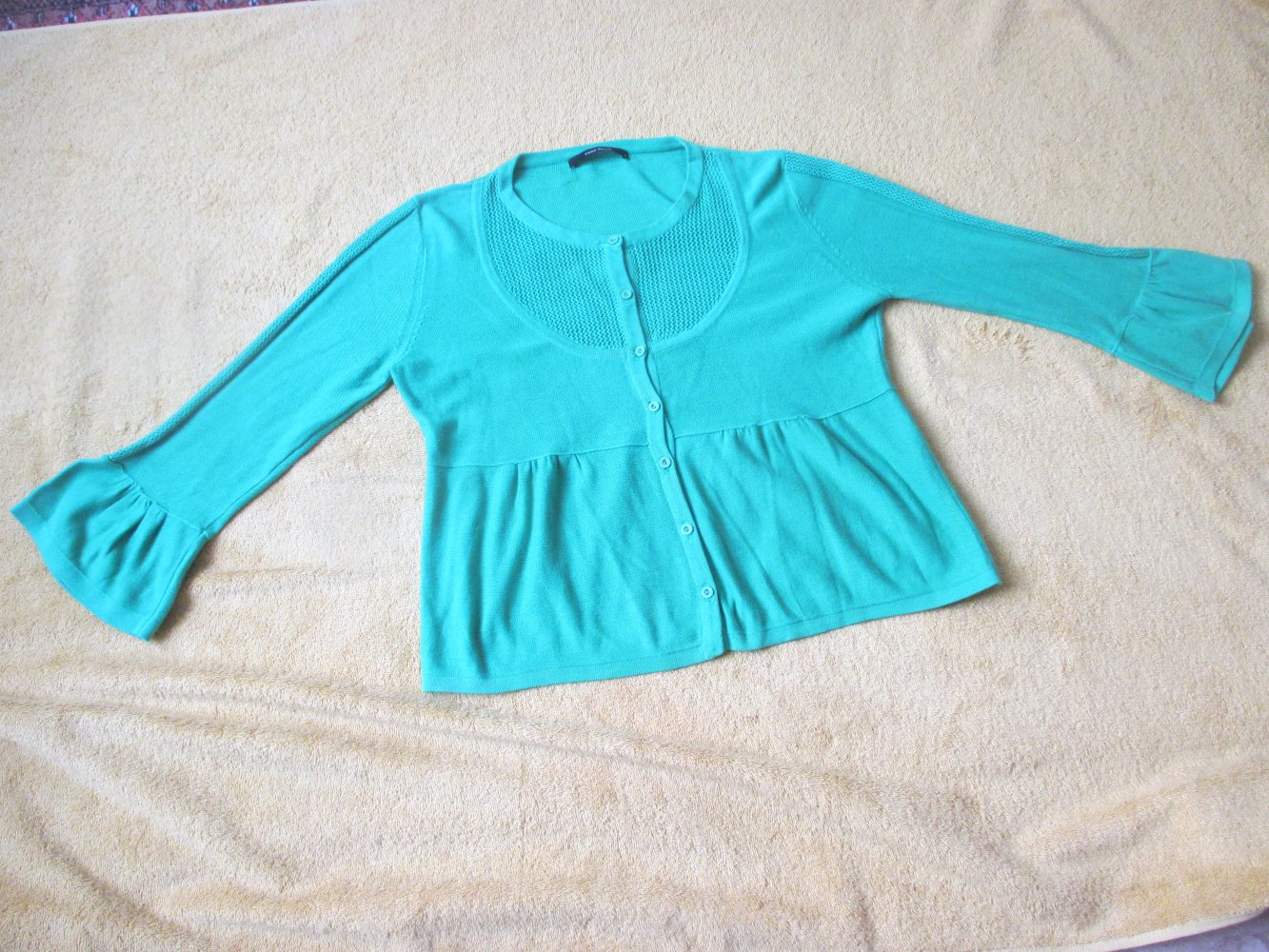 NEU * Elegant * Trompeten- Ärmel * Baby- Doll Style * Fein * Strickjacke * Strick * Jacke * Cardigan * Pullover 