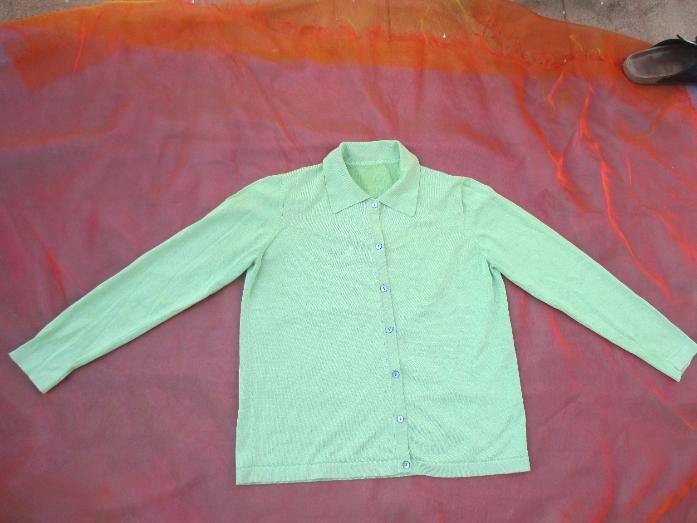 NEU * Elegant * klassisch * DESIGNER * Seiden * Fein * Strickjacke * Strick * Jacke * Cardigan * Pullover * Gr. 38- 40/ S- M * pistazien- grün *