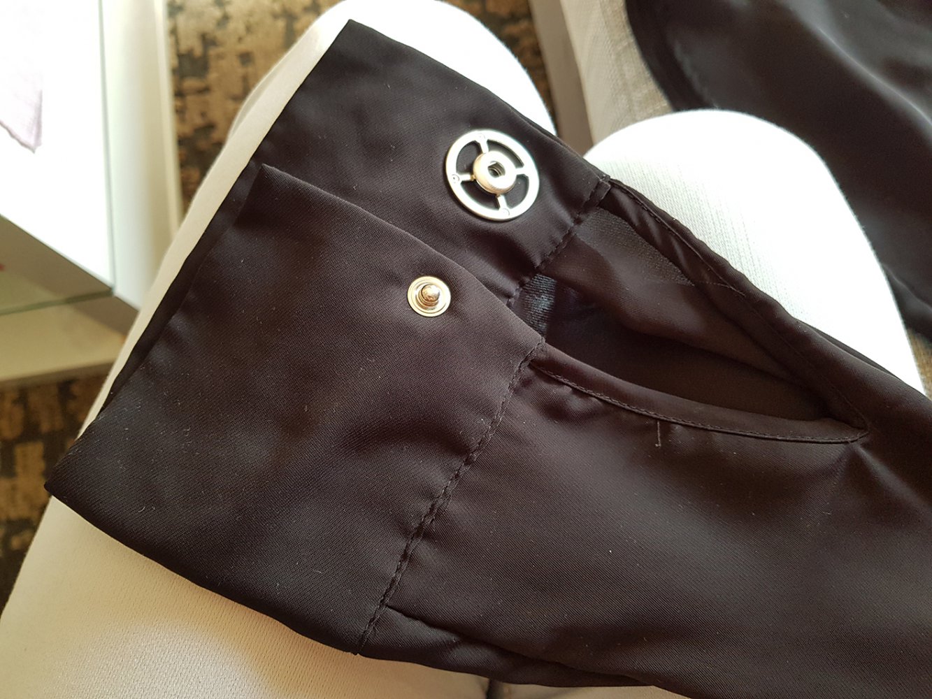 H&M, Bluse, Hemdbluse, Black, Schwarz, Gr. 40