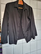 Heinzelmann schwarze Bluse gr. 46 langarm 