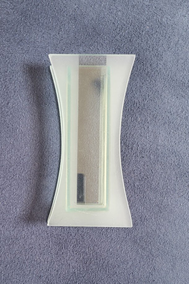 Glasvase transparentes und mattes glas 