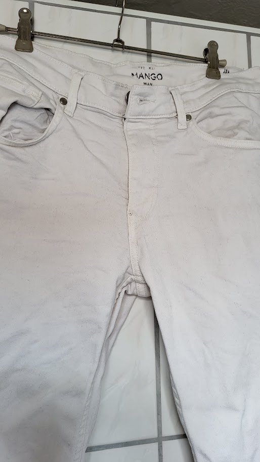 Mango Man Herrenjeans weiss gr. M stretch 