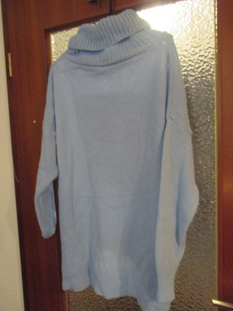 rollkragen pullover gr. xxl mit mickey hellblau zu verkaufen 