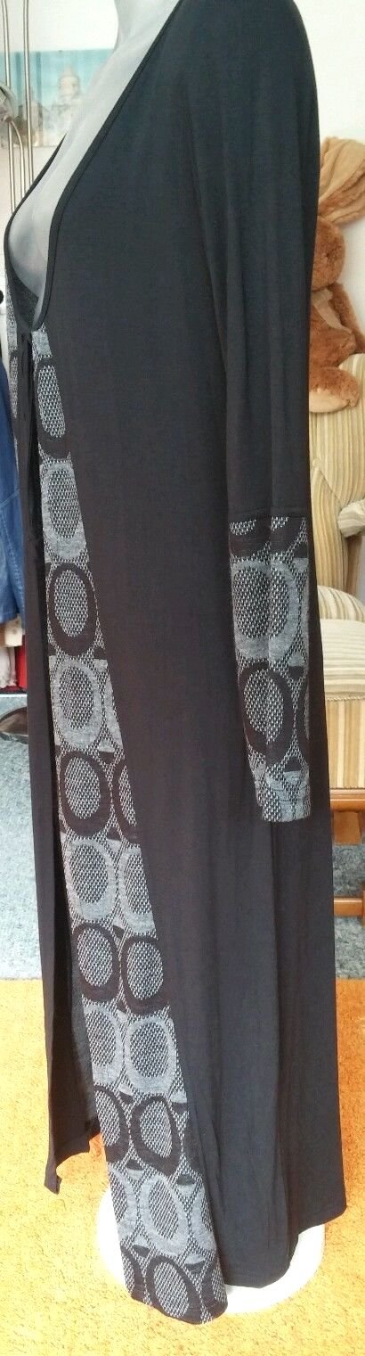 NEU Damen Mantel Überwurf Gr.38 Schwarz/Grau von LISA CAMPIONE 