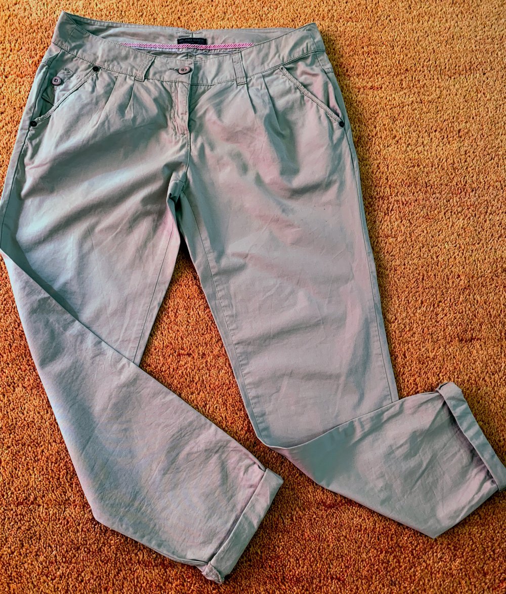 Damen Hose Jeans Stoff Hose Gr.40 in Beige von Blind Date 