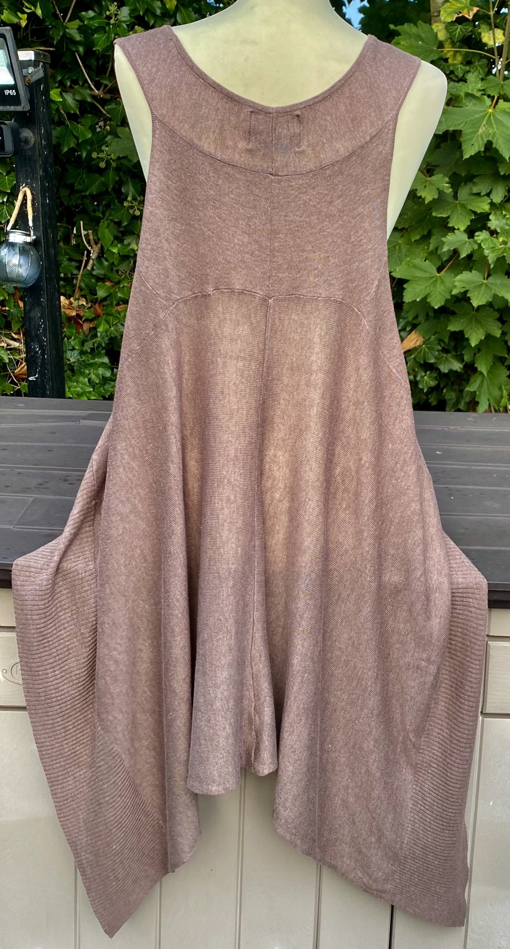 Damen Kleid Longtop ärmelloser Pullover Gr.L Braun von Vero Moda Jeans 