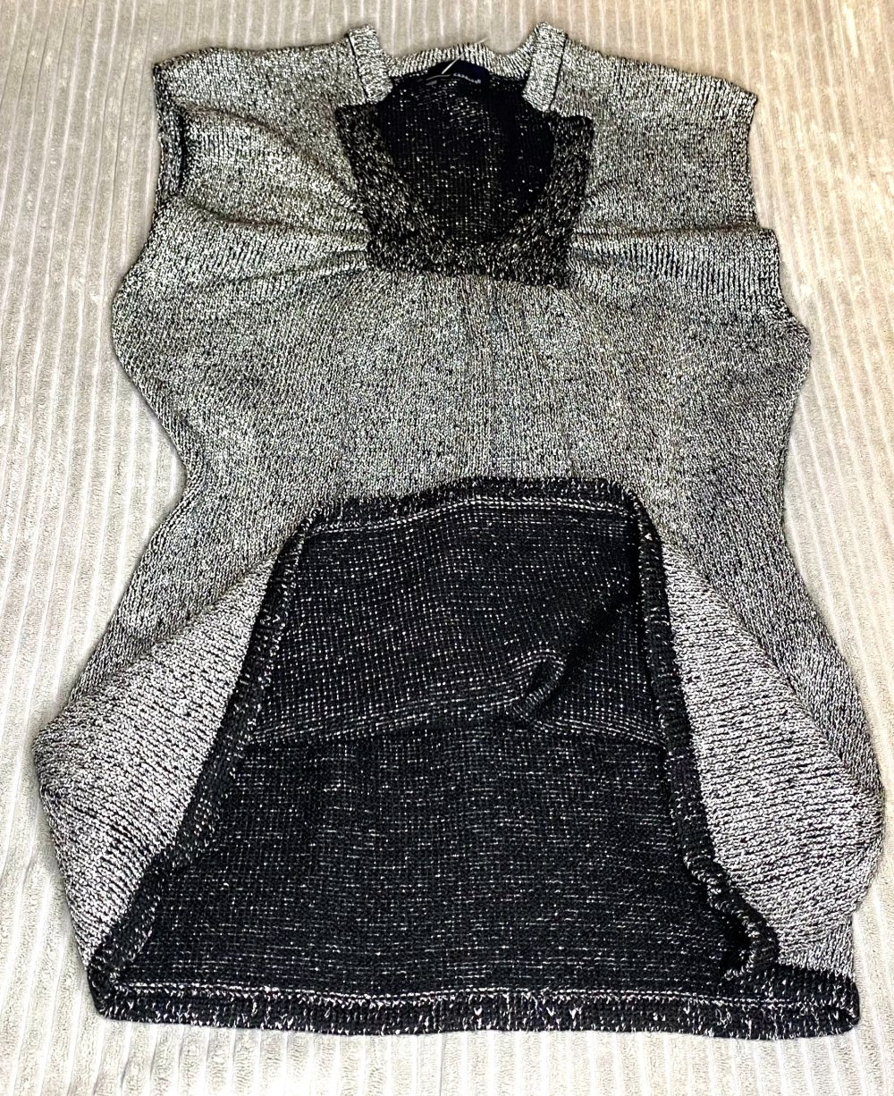 Damen Pullover Strick Bluse Merino Wolle mit Glitzer Gr.S Silbergrau Kapalua NW