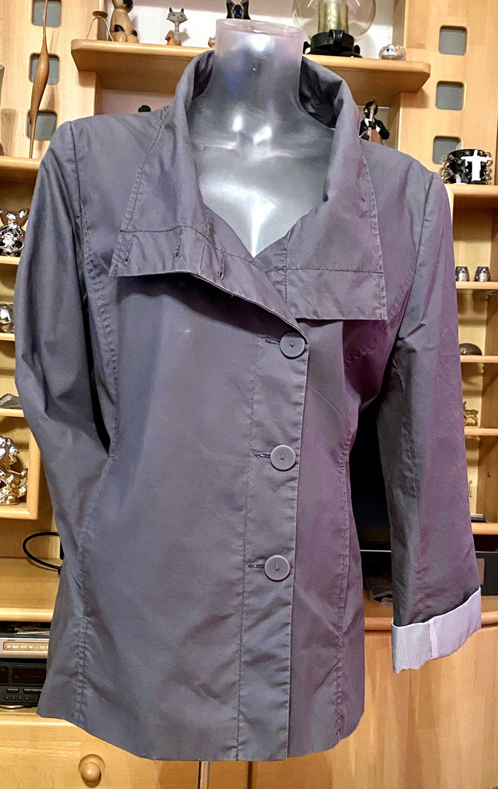 Damen Mantel Trenchcoat Gr.42 in Grau von H&M 
