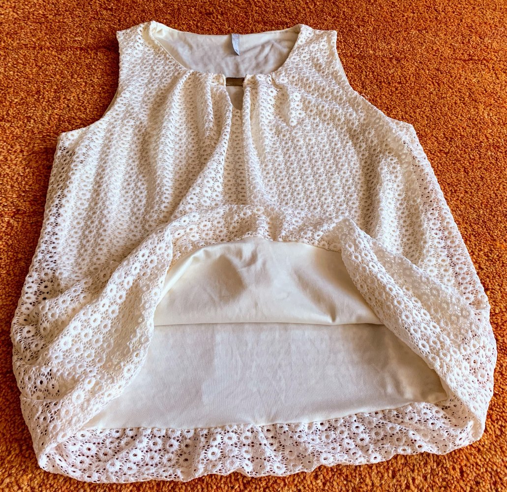 Damen Shirt Sommer Ballon Bluse Gr.S in Creme von Lisa Tossa NW