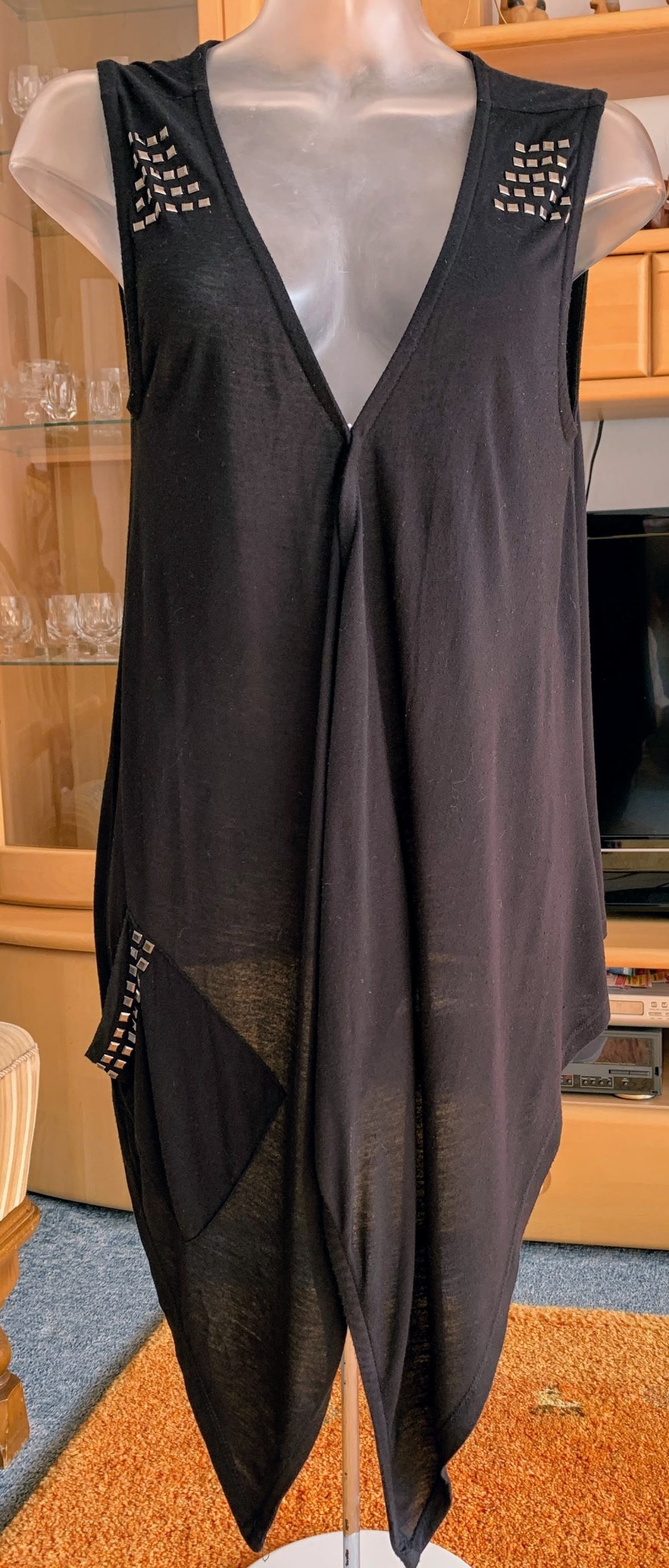 Damen Kleid Poncho Überwurf Gr.S Schwarz von Boule 