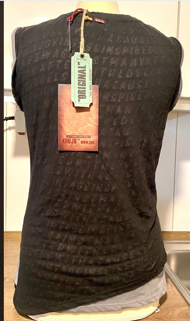 NEU Damen Top Lagenlook 2 in 1 Gr.S in Schwarz/Grau von Khujo