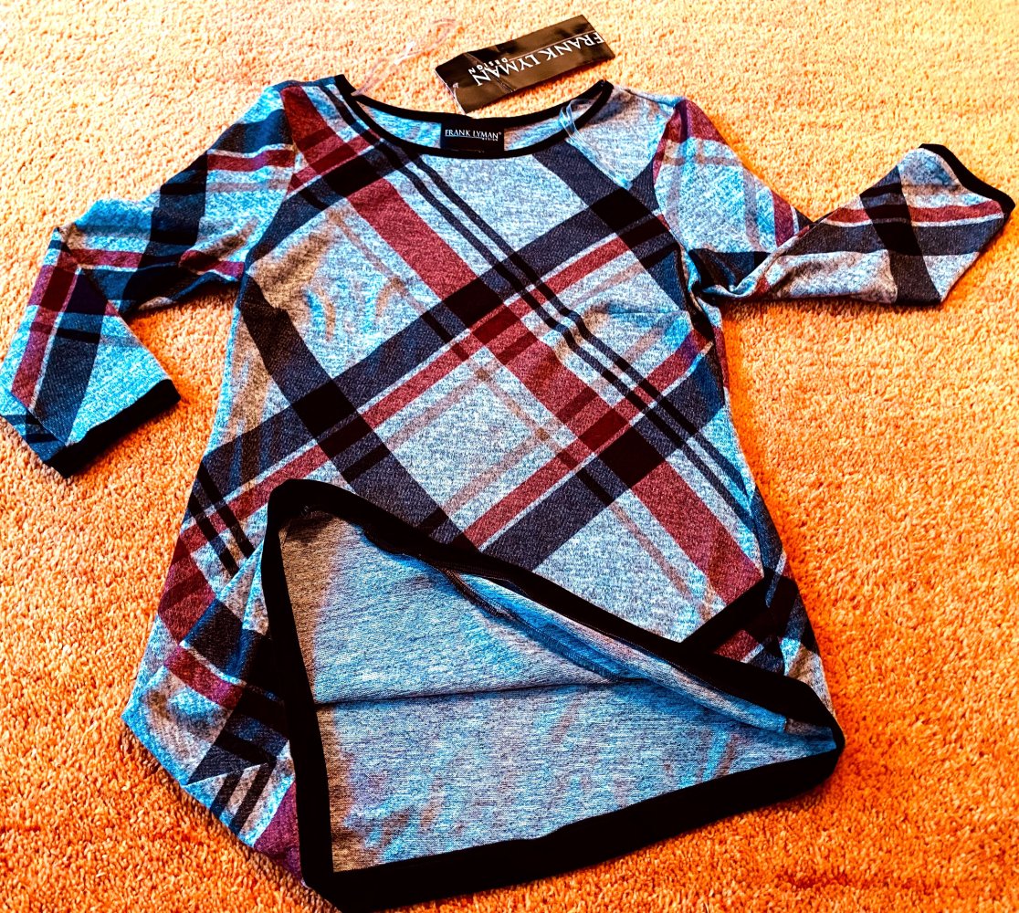 NEU Damen Pullover Strickshirt Rauten Muster Gr.S/M Bunt Frank Lyman 