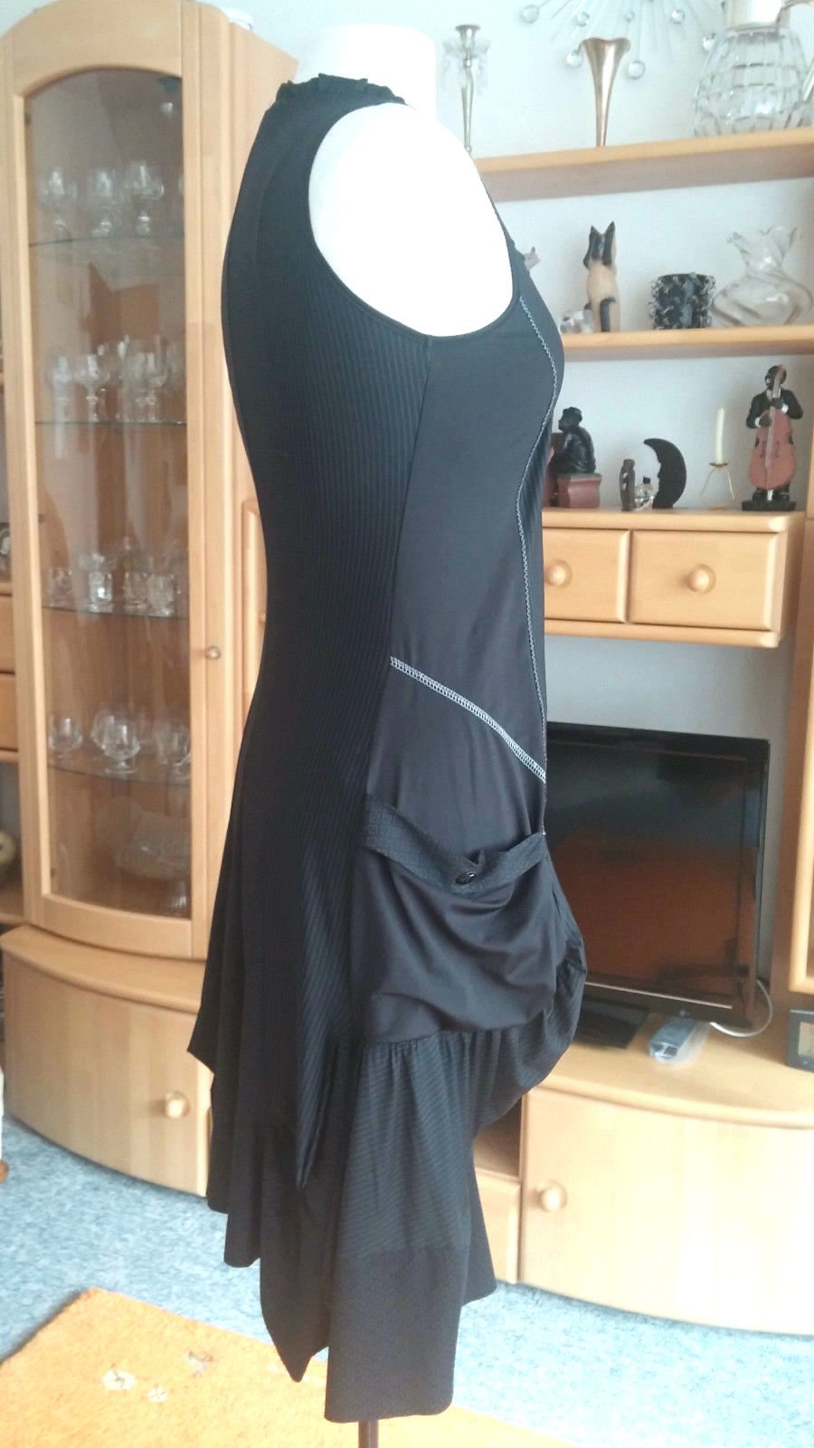 NEU Damen Kleid im Lagenlook, Gr. XS in Schwarz von SOGGO Collection