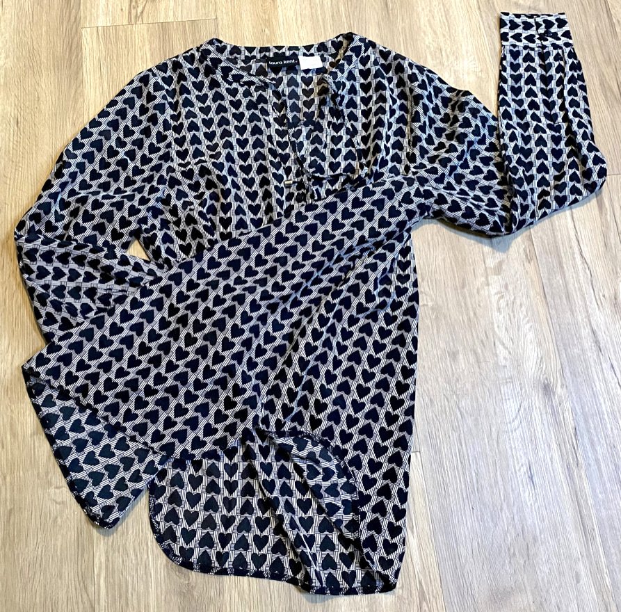 Damen Bluse Tunika Shirt Gr.38 in Schwarz/Weiß von Laura Kent NW 