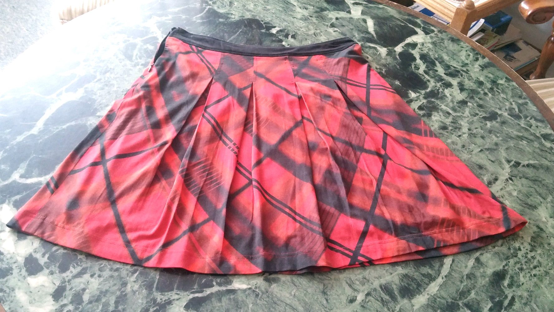 NEU Damen Rock Jersey Gr.38 Rot-Schwarz kariert von Kapalua 