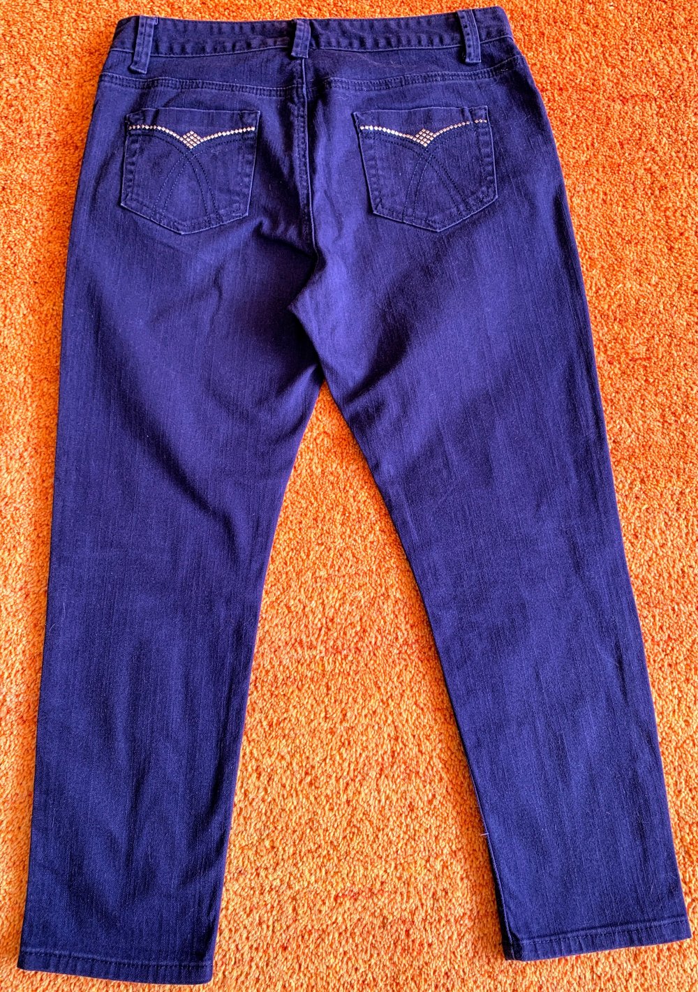 Damen Hose 7/8 Jeans Stretch Gr.38 in Lila von Sure Jeans NW