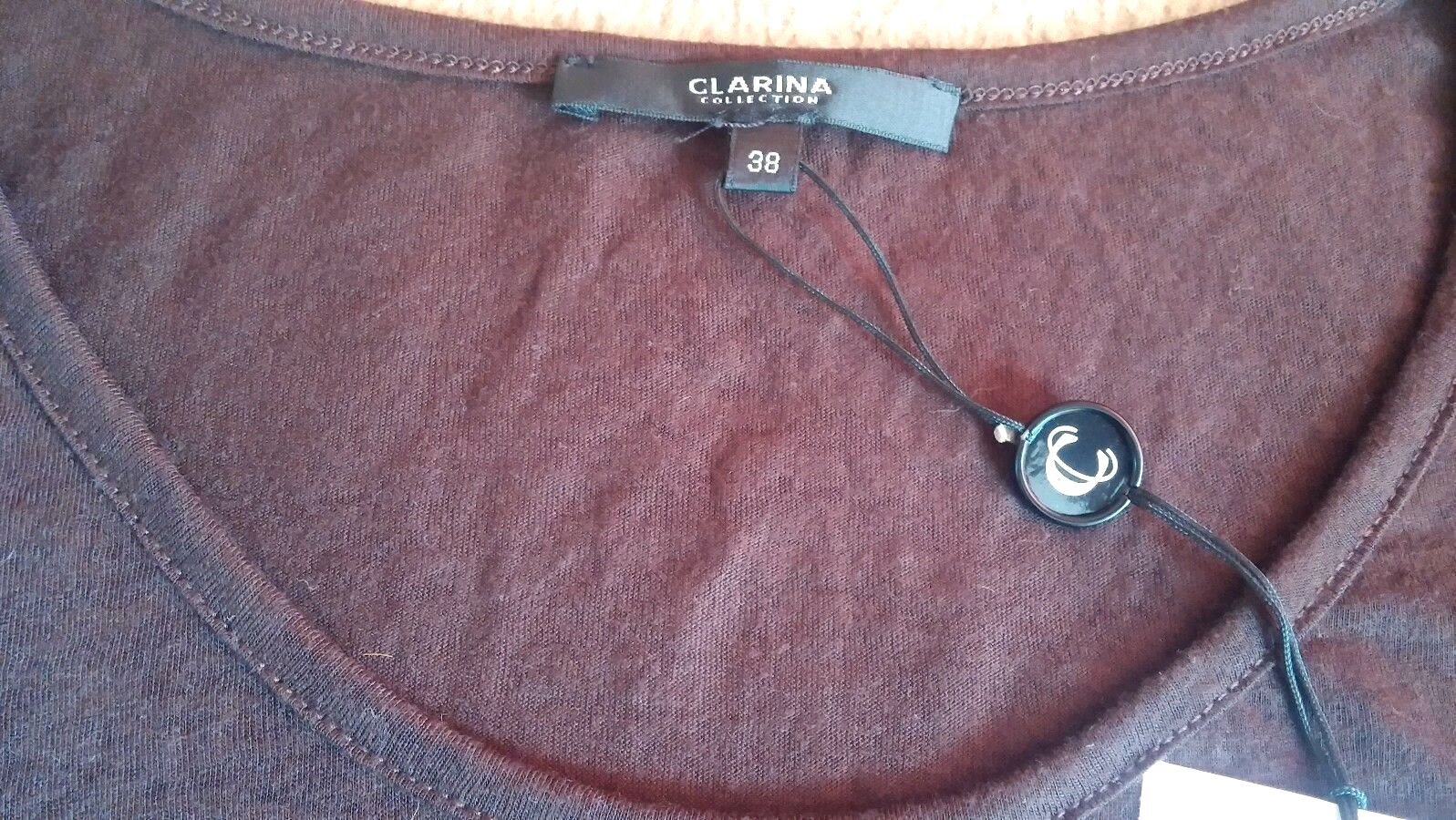 NEU Damen Shirt Sommer Print Gr.S in Braun von Clarina P.35,95€ 