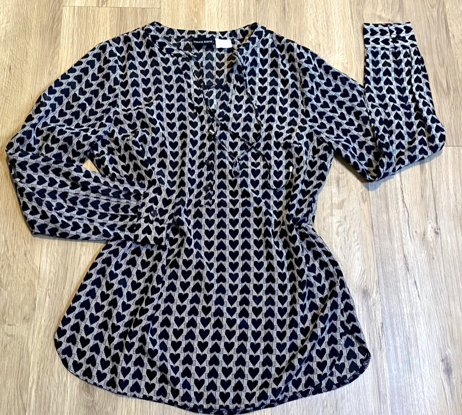Damen Bluse Tunika Shirt Gr.38 in Schwarz/Weiß von Laura Kent NW 