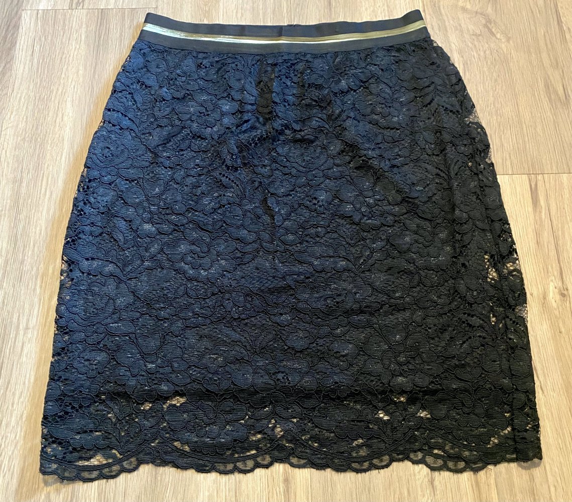 Damen Rock Spitzenrock Gr.S in Schwarz von Laura Torelli NW 